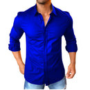 Camisa Axia Social Masculina Slim fit Luxo Moda Estilosa Manga Longa