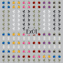 Nail Axia Art 100 Adesivo de Unha 3D PRÉ PRONTO Florais e Leve 120 - Tem Que Finalizar com Base