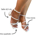 Sandália feminina Axia sandália salto médio sandalia salto bloco saltinho bloco