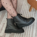Bota Feminina Axia Coturno Tratorado Blogueira Confortavel