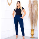 Calça Skinny Axia Com Cinto Malha Crepe Cintura Alta do P ao G3