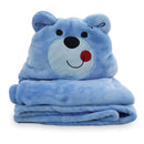 Toalha de Banho Axia Bebê Felpuda Capuz Infantil Recém Nascido Com Orelhinha Menino e Menina 95 x 65cm
