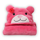 Toalha de Banho Axia Bebê Felpuda Capuz Infantil Recém Nascido Com Orelhinha Menino e Menina 95 x 65cm