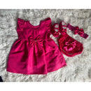 kit Axia vestido menina 4 peças luxo