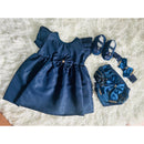kit Axia vestido menina 4 peças luxo