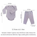 kit Axia 4 peças mijão calça e body manga longa infantil bebe masculino e feminino