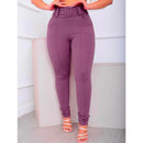 Calça Skinny Axia Com Cinto Malha Crepe Cintura Alta do P ao G3