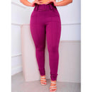 Calça Skinny Axia Com Cinto Malha Crepe Cintura Alta do P ao G3