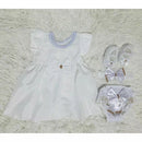 kit Axia vestido menina 4 peças luxo