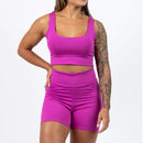 Conjunto Academia Feminino Short e Top Fitness Cintura Alta Suplex básico em diversas cores