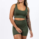Conjunto Academia Feminino Short e Top Fitness Cintura Alta Suplex básico em diversas cores