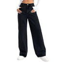 CALÇA AXIA WIDE LEG FEMININA JEANS PANTALONA 100% ALGODÃO CALÇA UNIVERSITARIA