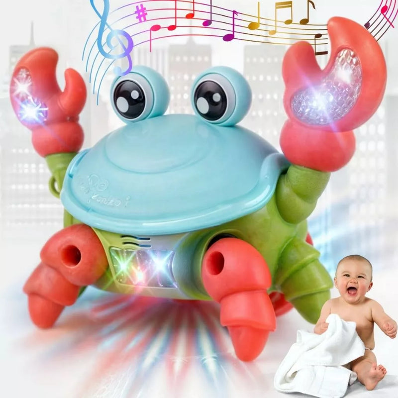 Brinquedo Caranguejo Fujão Axia Musical Som Luz E Movimento Infantil Para Bebês