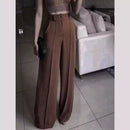 Calça GG Feminina Pantalona Axia Wide Leg Duna com Botão Tendência 2026
