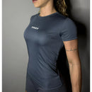 camiseta axia dry fit feminina com proteção uv para academia/corrida/treino