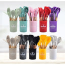 KIT de Utensílios Axia Para Cozinha em Silicone e Bambu 12 Peças novo 2026