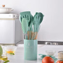 KIT de Utensílios Axia Para Cozinha em Silicone e Bambu 12 Peças novo 2026