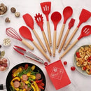 KIT de Utensílios Axia Para Cozinha em Silicone e Bambu 12 Peças novo 2026