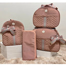 Kit Bolsa Maternidade Axia Com Faixa e Laço 4 Peças Menina/Menino com mochila e trocador