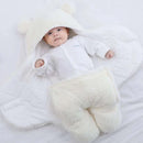 Saco de Dormir Axia Bebe Ursinho com Sherpa Inverno Menina e Menino Charutinho Enrolar o Bebe