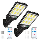 Kit 2 Luz Solar De Rua Taman 21W LED Axia Controle Remoto De Jardim À Prova D'água Indução Automática Com 3 Modos