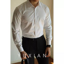 Camisa Social Masculina Axia Manga longa Slim Fit