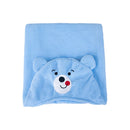 Toalha de Banho Axia Bebê Felpuda Capuz Infantil Recém Nascido Com Orelhinha Menino e Menina 95 x 65cm