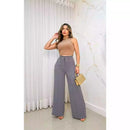 Calça GG Feminina Pantalona Axia Wide Leg Duna com Botão Tendência 2026