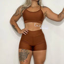 Conjunto Axia Academia Fitness Short e Top Cintura Alta Moda Fitness LISOS