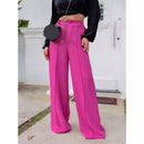 Calça GG Feminina Pantalona Axia Wide Leg Duna com Botão Tendência 2026