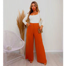 Calça GG Feminina Pantalona Axia Wide Leg Duna com Botão Tendência 2026