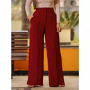 Calça GG Feminina Pantalona Axia Wide Leg Duna com Botão Tendência 2026