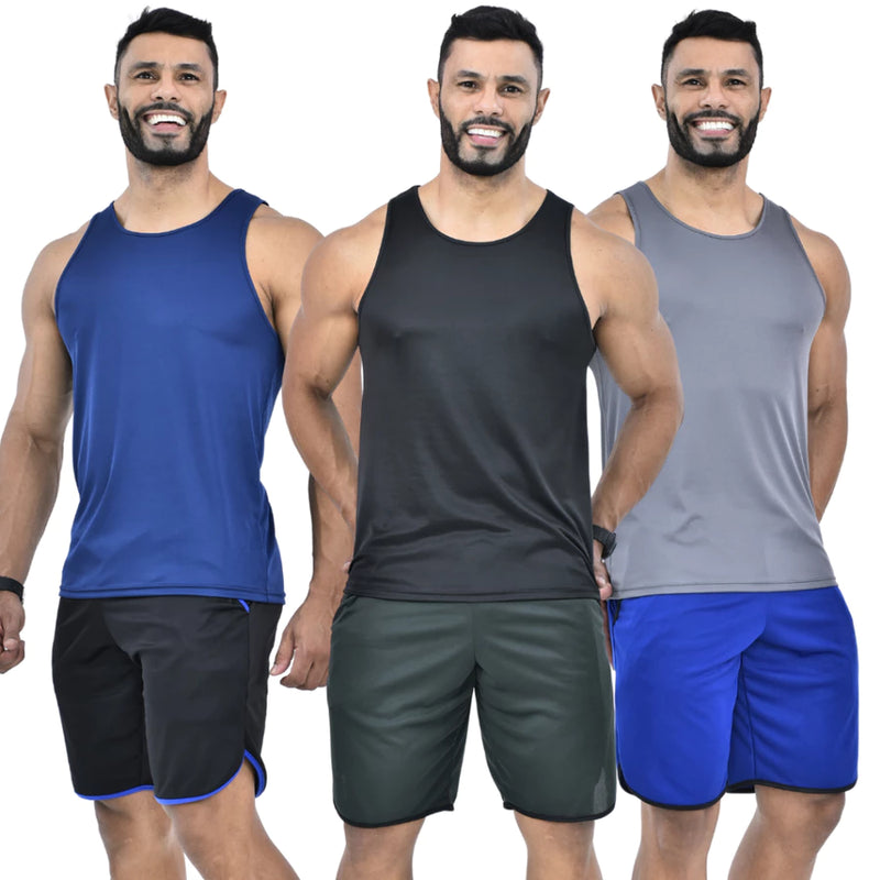 Camiseta Axia Regata Dry Masculina Long Premium Fitness para Treino e Academia