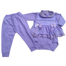 Conjunto Axia Pagão Feminino 3 peças Roupa de Bebê 100% Algodão