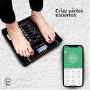 Profissional Balança Bioimpedância Digital axia lmc Aplicativo Bluetooth, USB, Fitness Treino 180kg