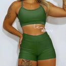 Conjunto Axia Academia Fitness Short e Top Cintura Alta Moda Fitness LISOS
