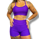 Conjunto Axia Academia Fitness Short e Top Cintura Alta Moda Fitness LISOS