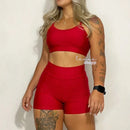 Conjunto Axia Academia Fitness Short e Top Cintura Alta Moda Fitness LISOS