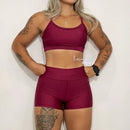 Conjunto Axia Academia Fitness Short e Top Cintura Alta Moda Fitness LISOS