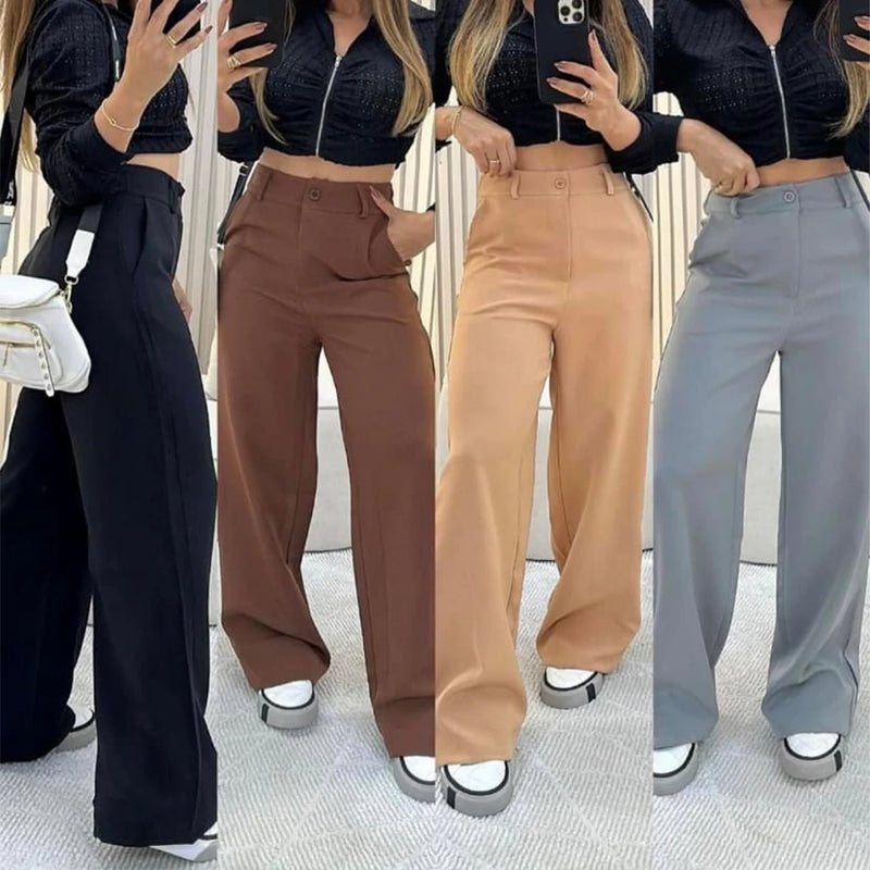 Calça Pantalona Alfaiataria Axia Premium Com Bolso