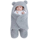 Saco de Dormir Axia Bebe Ursinho com Sherpa Inverno Menina e Menino Charutinho Enrolar o Bebe