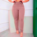 Calça Skinny Axia Com Cinto Malha Crepe Cintura Alta do P ao G3