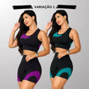 Kit 2 Conjuntos Academia Feminina Axia – Top + Shot Cintura Alta e Modeladora