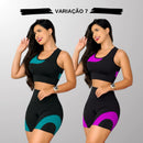 Kit 2 Conjuntos Academia Feminina Axia – Top + Shot Cintura Alta e Modeladora