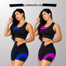 Kit 2 Conjuntos Academia Feminina Axia – Top + Shot Cintura Alta e Modeladora