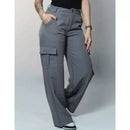 Calça CARGO Axia Alfaiataria Feminina Pantalona WideLeg com Bolsos Laterais