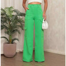 Calça CARGO Axia Alfaiataria Feminina Pantalona WideLeg com Bolsos Laterais