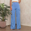 Calça CARGO Axia Alfaiataria Feminina Pantalona WideLeg com Bolsos Laterais