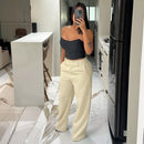 Calça Pantalona Alfaiataria Axia Premium Com Bolso