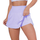 Short Axia Saia Fitness Academia Suplex Feminino Estilo Bailarina